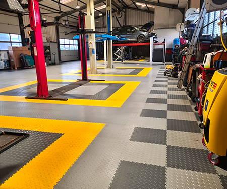 industrial flooring for automotive workshops