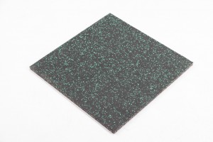 500 x 500 mm Gym Flooring Rubber Tiles Laminated