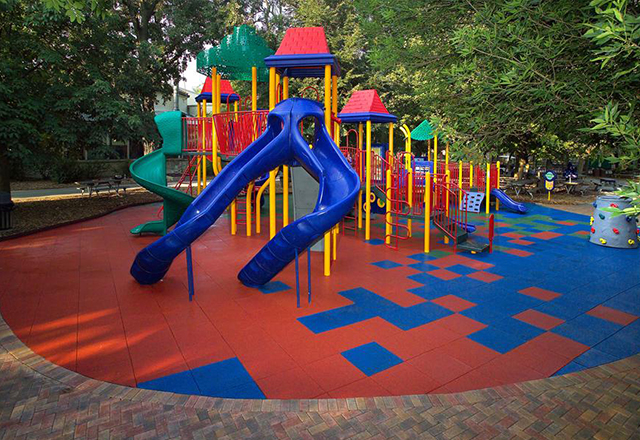Safety Rubber Tiles Playground Outdoor, Rubber Floor Tiles For Play Area