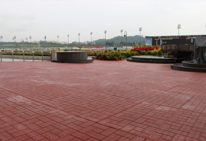 1000x1000mm Brick Face Rubber Tile for Gardening