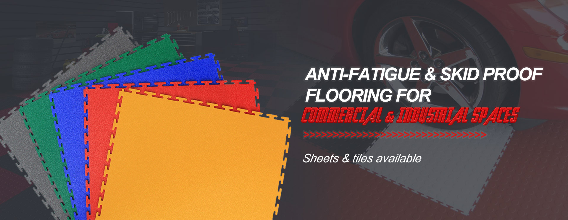 Anti-fatigue & skid proof  flooring for commercial & industrial spaces