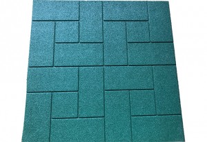1000x1000mm Brick Face Rubber Tile for Gardening
